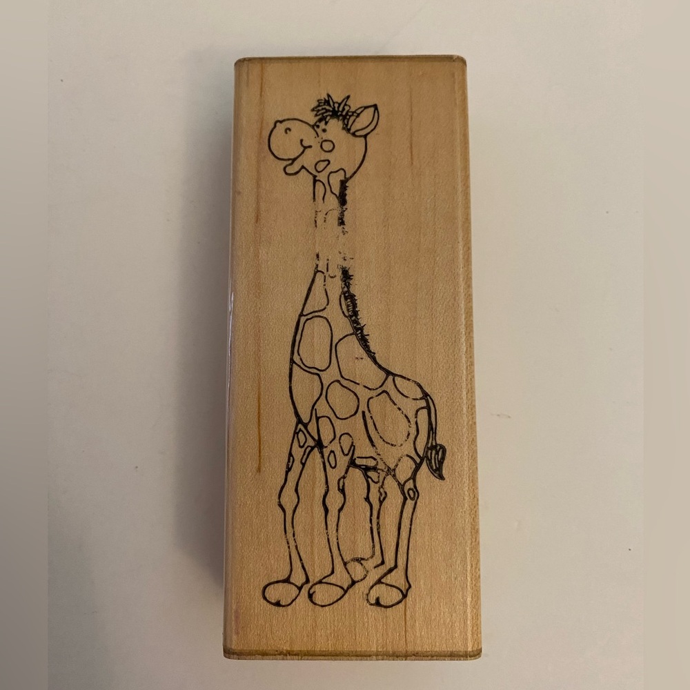 DOTS Giraffe Rubber Stamp